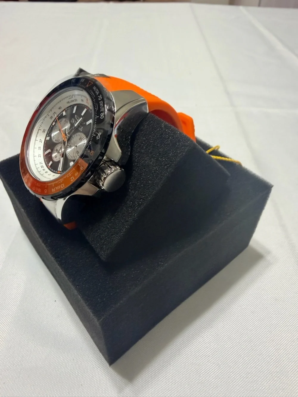 Invicta Men's Orange and Silver Chronograph Sport Watch